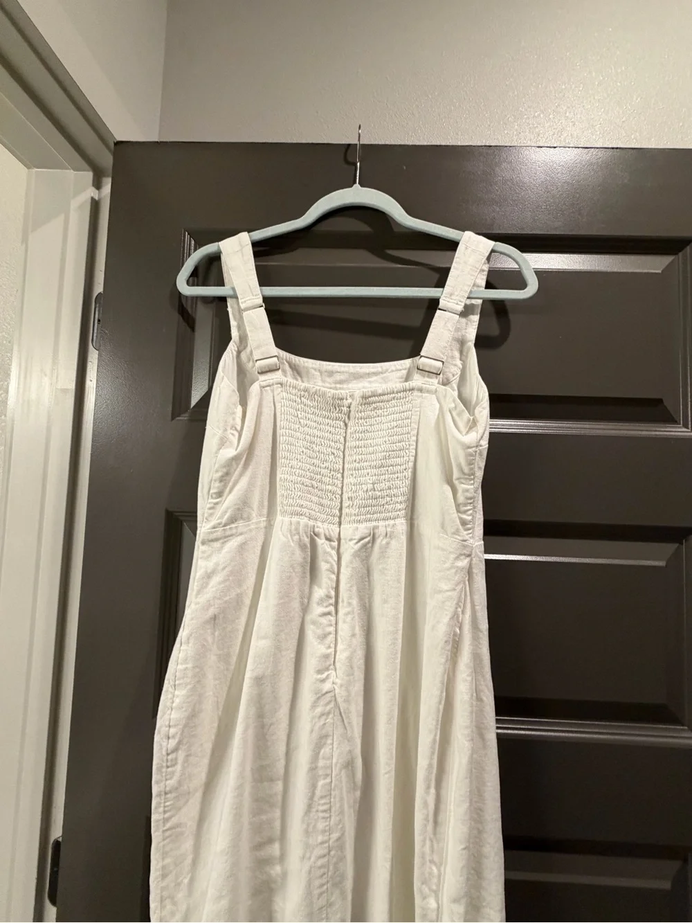 Abercrombie & Fitch Linen White Sleeveless Maxi Dress